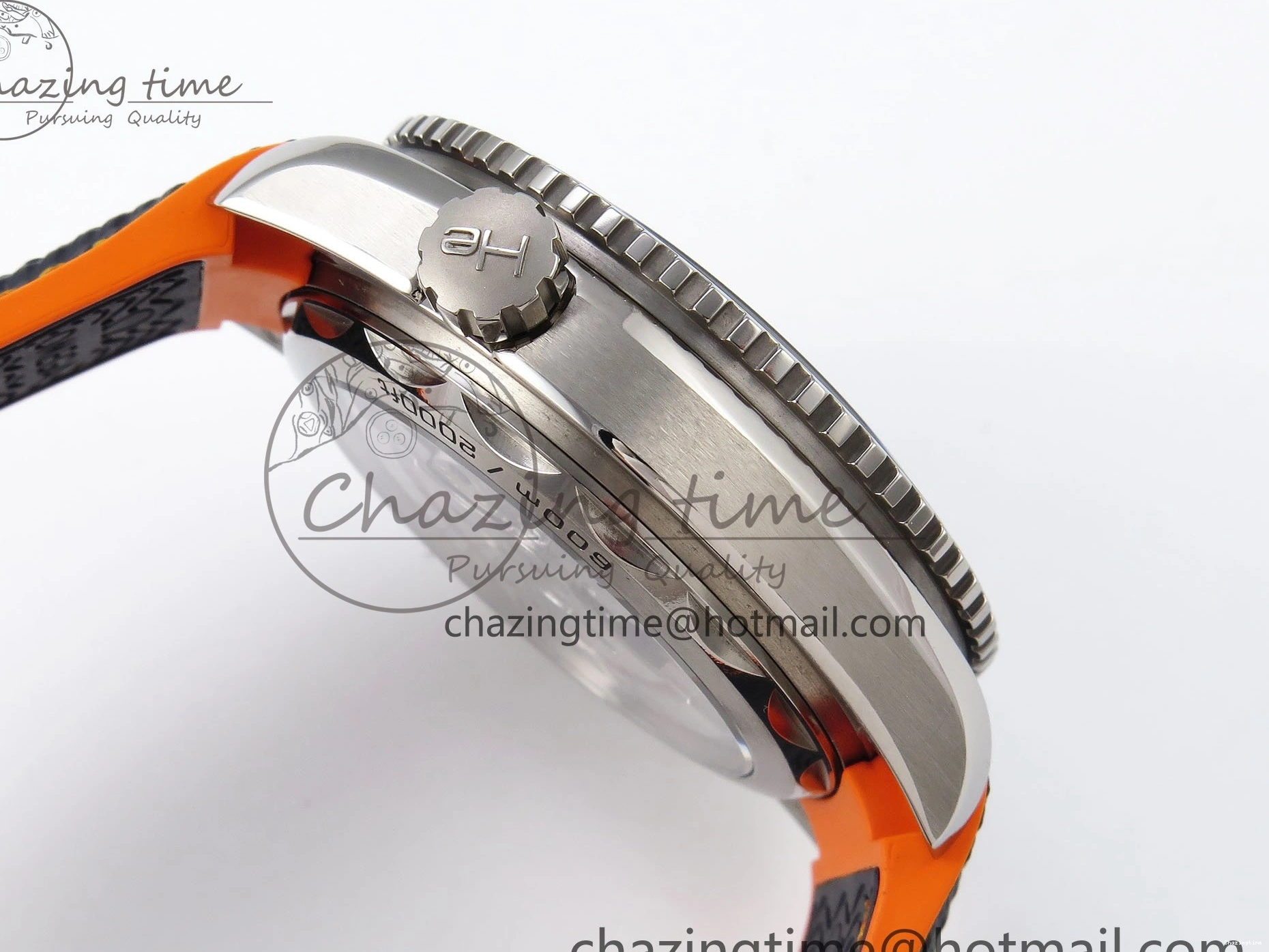 1226 Comfortable Planet Ocean 43.5mm SS VSF 1:1 Best Edition Black Orange Bezel Gray Dial on Nylon Strap A8900 Super Clone V 7730